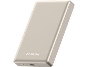 Powerbank indukcyjny CANYON OnPower 510 10000 mAh 20W Beżowy