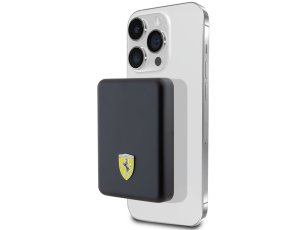 Powerbank indukcyjny FERRARI Metal Logo MagSafe 5000 mAh 15W Czarny