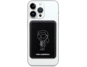 Powerbank indukcyjny KARL LAGERFELD Ikonik MagSafe 5W 3000mAh Czarny