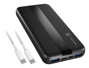 Powerbank NATEC Trevi Slim Q V2 10000 mAh 20W Czarny