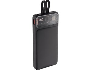 Powerbank QUALO Transparent QTPB10-LD-23-01 10000 mAh Czarny
