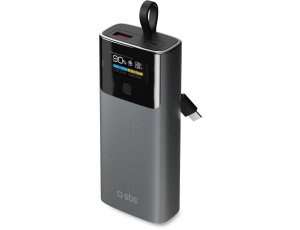 Powerbank SBS Evolved LCD 10000mAh PD 20W Szary