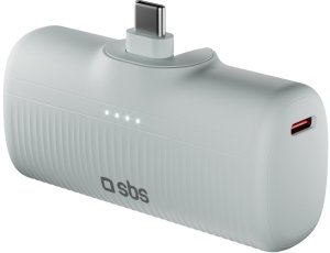 Powerbank SBS TEBB5000PLUGLGGRS EcoPower 5000mAh 10W Jasnozielony