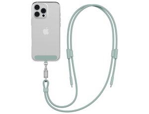 Smycz do telefonu z kablem do ładowania USB-C - USB-C ENERGEA Lasso Lanyard 240W 1.5 m Szałwia