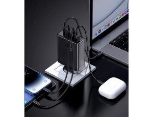 Szybka Ładowarka Sieciowa GAN BLOW 100w 2x USB 2x USB-C Qc 3.0 + Pd Uniwersalna