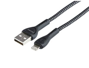 Wayme kabel do ładowania i synchronizacji, w oplocie z mikrofibry, podświetlenie LED, 200 cm, USB > Lightning