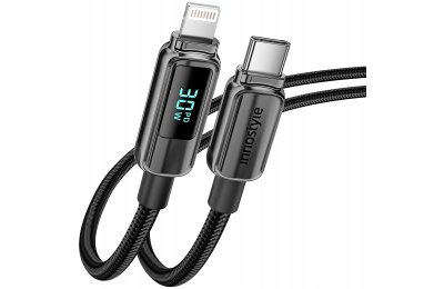 Innostyle kabel z wyświetlaczem USB-C Lightning do iPhone 12 13 14 30W 1M