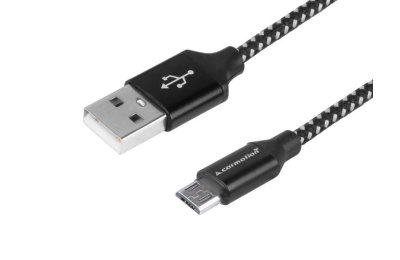 Kabel do ładowania i synchronizacji, 300 cm, w oplocie z mikrofibry, USB > micro USB