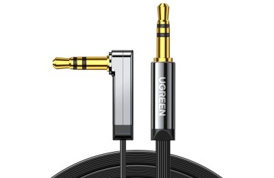 Kabel kątowy Mini Jack 3.5 mm - Mini Jack 3.5 mm UGREEN AV119 5m Czarny