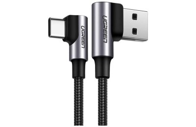 Kabel kątowy USB-A - USB-C UGREEN US176 2 m Czarno-szary