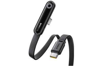 Kabel kątowy USB-C - USB-C BASEUS MVP 3 100W 1 m Czarny