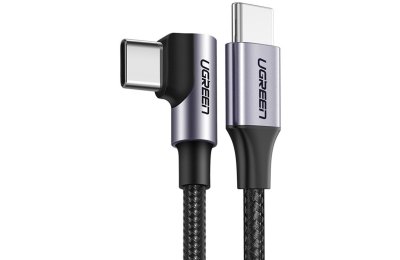 Kabel kątowy USB-C - USB-C UGREEN US255 60W 1 m Czarny