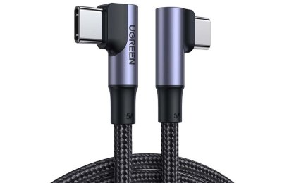 Kabel kątowy USB-C - USB-C UGREEN US335 Czarny