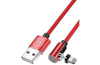 Kabel kątowy USB - Lightning USAMS U54 US-SJ444 1 m Czerwony