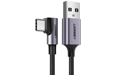 Kabel kątowy USB - USB-C UGREEN US284 2 m Czarno-szary