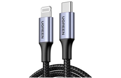 Kabel Lightning - USB-C UGREEN US304 20W 1.5 m Czarno-szary