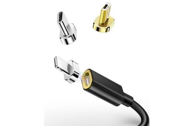 Kabel magnetyczny USB- Lightning + USB-C + Micro USB MCDODO 3w1 1.5 m Czarny