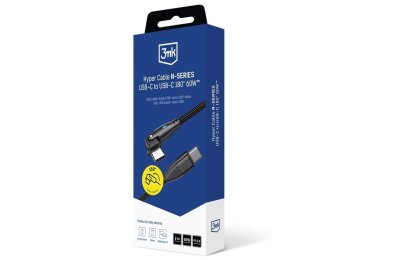 Kabel obrotowy USB-C - USB-C 3MK Hyper Cable N-Series 60W 2 m Czarny