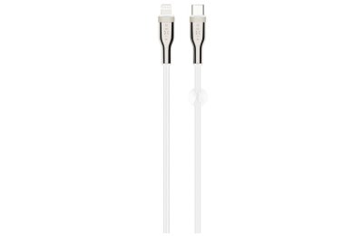Kabel pleciony USB-C - Lightning FIXED 60W 1.2 m Biały