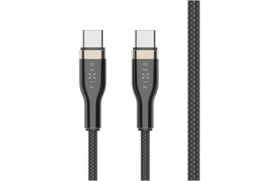 Kabel pleciony USB-C - USB-C FIXED 100W 0.5 m Czarny