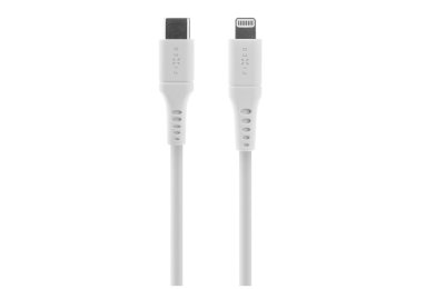 Kabel silikonowy USB-C - Lightning FIXED 60W 2 m Biały