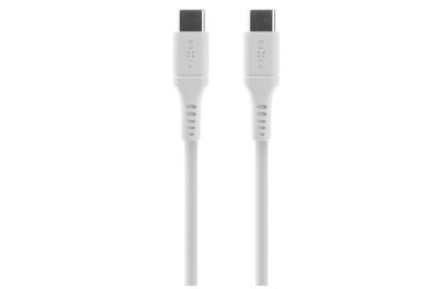 Kabel silikonowy USB-C - USB-C FIXED 60W 2 m Biały