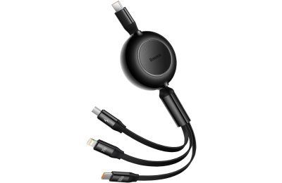 Kabel Typ-C - micro USB/Lightning/Typ-C BASEUS Bright Mirror 4 1.1m Czarny