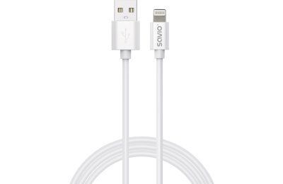 Kabel USB-A - Lightning SAVIO CL-192 1m Biały