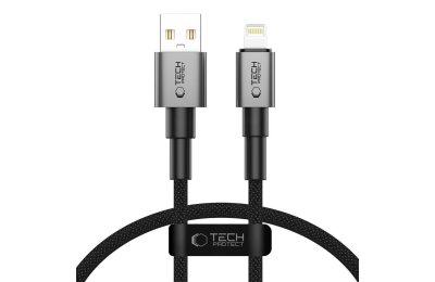 Kabel USB-A - Lightning TECH-PROTECT UltraBoost DNA 12W 0.25 m Szary