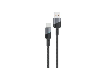 Kabel USB-A — USB-C ENCORE ENERGY EE101-C 1m Braided Czarny