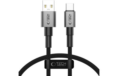 Kabel USB-A - USB-C TECH-PROTECT UltraBoost DNA 15W 0.25 m Szary