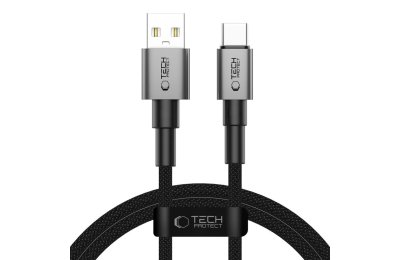 Kabel USB-A - USB-C TECH-PROTECT UltraBoost DNA 15W 1 m Szary