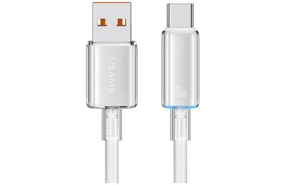 Kabel USB-A - USB-C USAMS Cloud Series US-SJ658 66W 1.2 m Biały