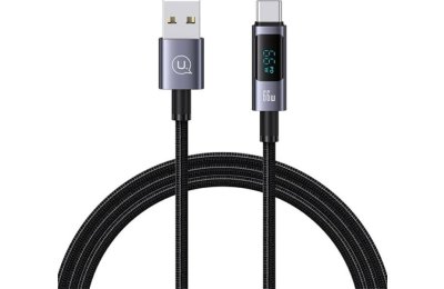 Kabel USB-A - USB-C USAMS Sufeng Series US-SJ673 66W 6A 1.2 m Czarny
