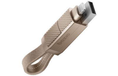 Kabel USB-A/USB-C - USB-C/Lightning ENERGEA Bazic GoCharge Alucable 60W 0.15m Złoty