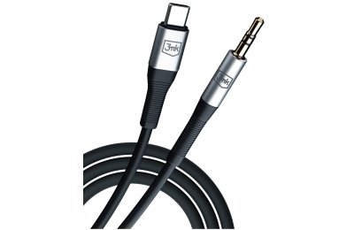 Kabel USB-C - Jack 3.5 mm 3MK Aux Cable 1 m Czarny
