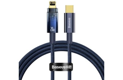 Kabel USB-C - Lightning BASEUS Explorer 1 m Niebieski