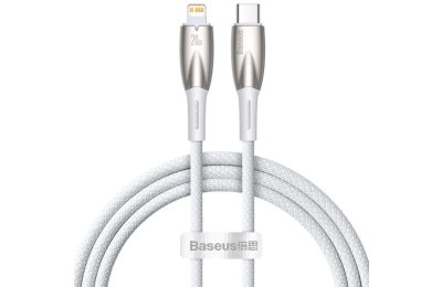 Kabel USB-C - Lightning BASEUS Glimmer 1m Biały