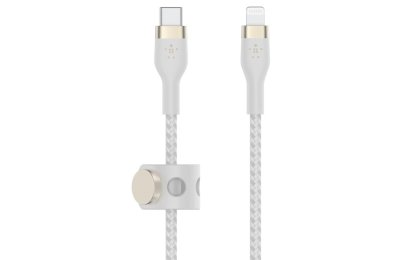 Kabel USB-C - Lightning BELKIN Braided Silicone 3m Biały