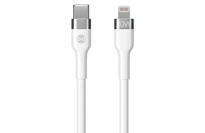 Kabel USB-C - Lightning FOREVER Flexible 20W 1 m Biały