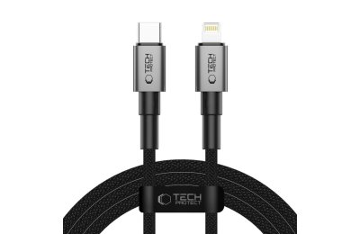 Kabel USB-C - Lightning TECH-PROTECT UltraBoost DNA PD27W/3A 2 m Szary