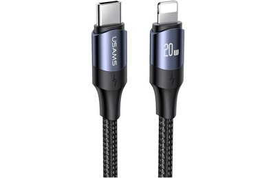 Kabel USB-C - Lightning USAMS 2 m 20W Czarny