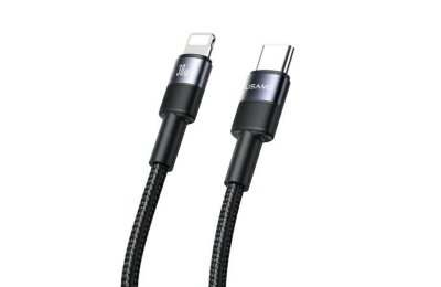 Kabel USB-C - Lightning USAMS 30W 1.2m Czarny