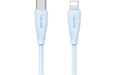 Kabel USB-C - Lightning USAMS Green Series SJ717 30W 1 m Niebieski