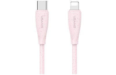 Kabel USB-C - Lightning USAMS Green Series SJ717 30W 1 m Różowy