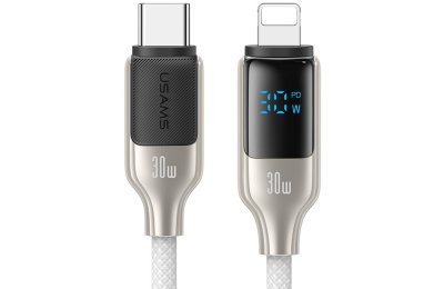 Kabel USB-C - Lightning USAMS HX Series 30W 1.2 m Biały