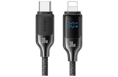 Kabel USB-C - Lightning USAMS HX Series 30W 1.2 m Czarny
