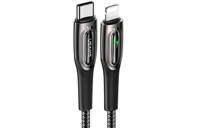 Kabel USB-C - Lightning USAMS SJ518USB01 1.2m Czarny