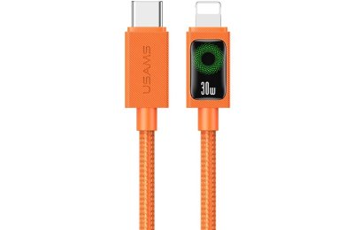 Kabel USB-C - Lightning USAMS SJ774 30W 1.2m Pomarańczowy