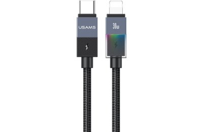 Kabel USB-C - Lightning USAMS SJ776 30W 1.2m Szary